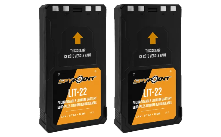 Spypoint LIT-22 Rechargeable 7.4V Lithium Battery Pack (Twin-Pack)