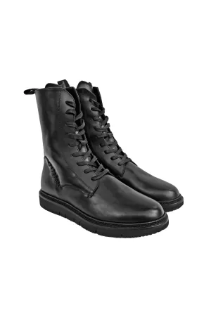 ST03 LACE-UP LEATHER BOOTS