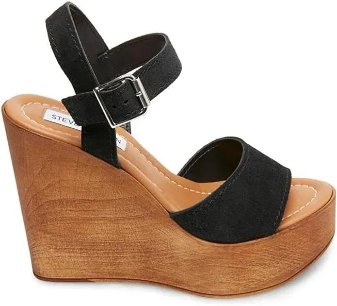 Steve Madden Celleste Women's Wooden Wedge Sandals - 8 M US