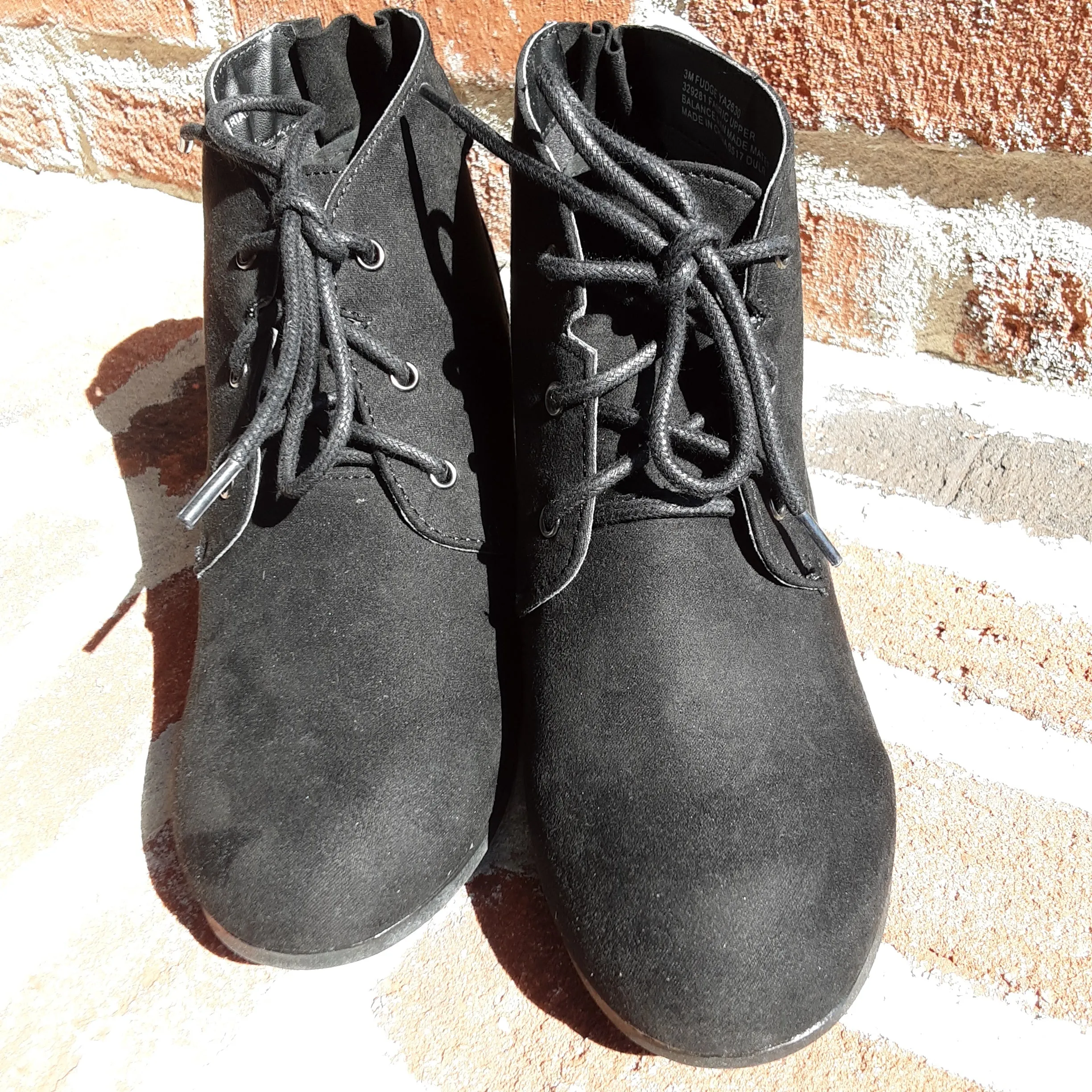 Suede Lace Up Bootie