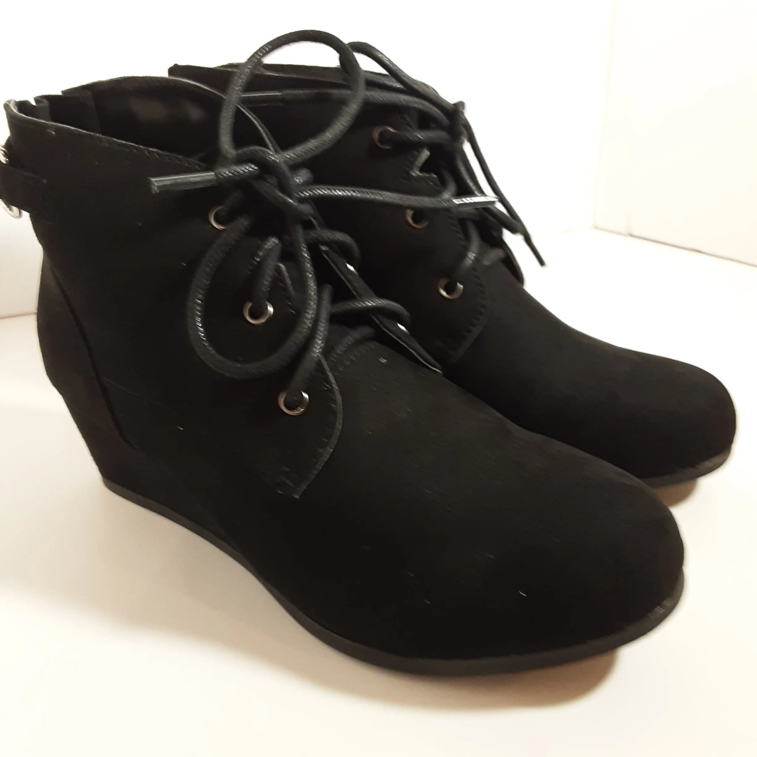 Suede Lace Up Bootie