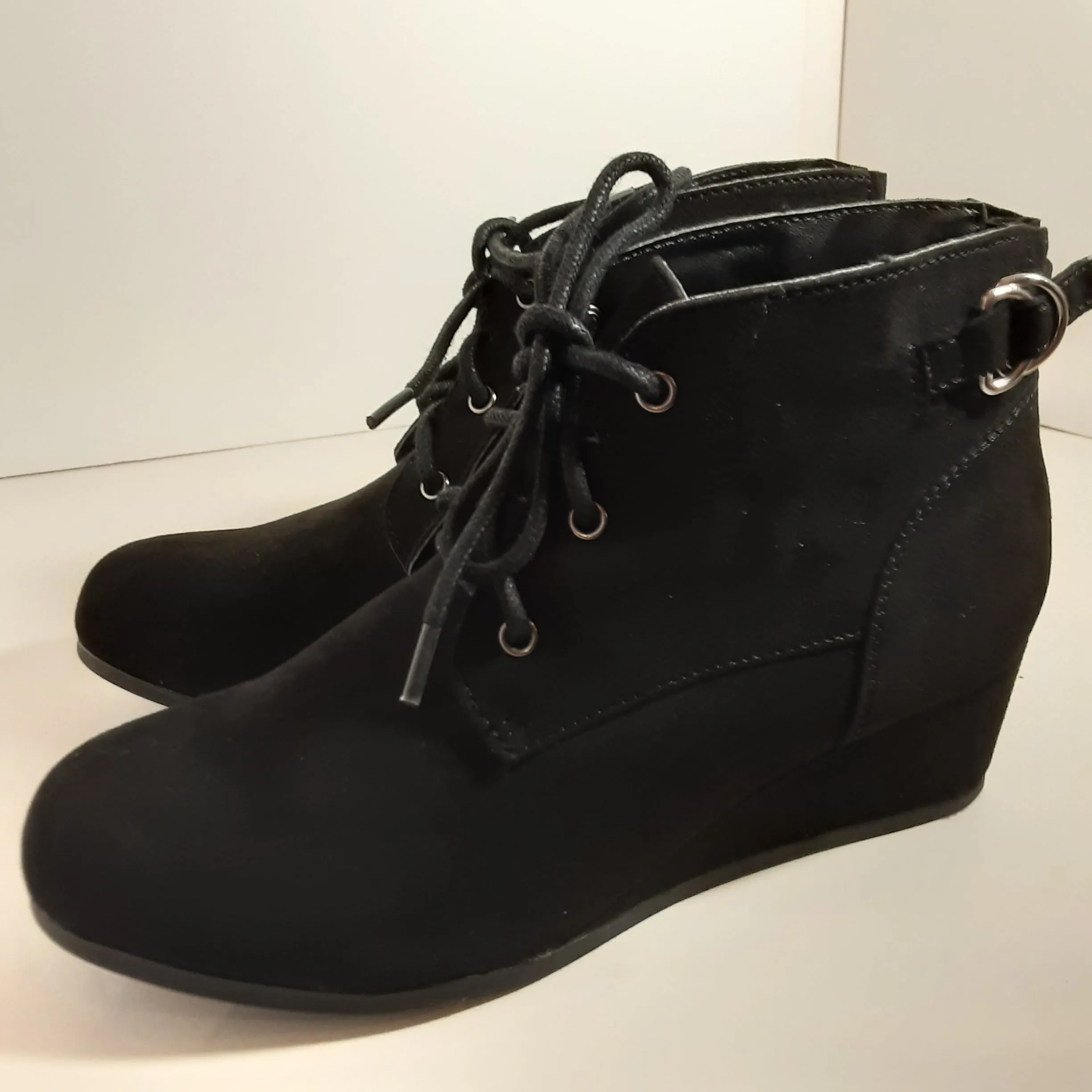 Suede Lace Up Bootie