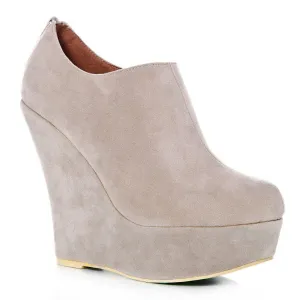 Susan Wedge High Heeled Platform Ankle Shoes Boots