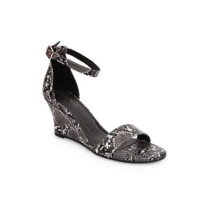 Tao Paris Gia 10011-01 Animal Print Black Wedges