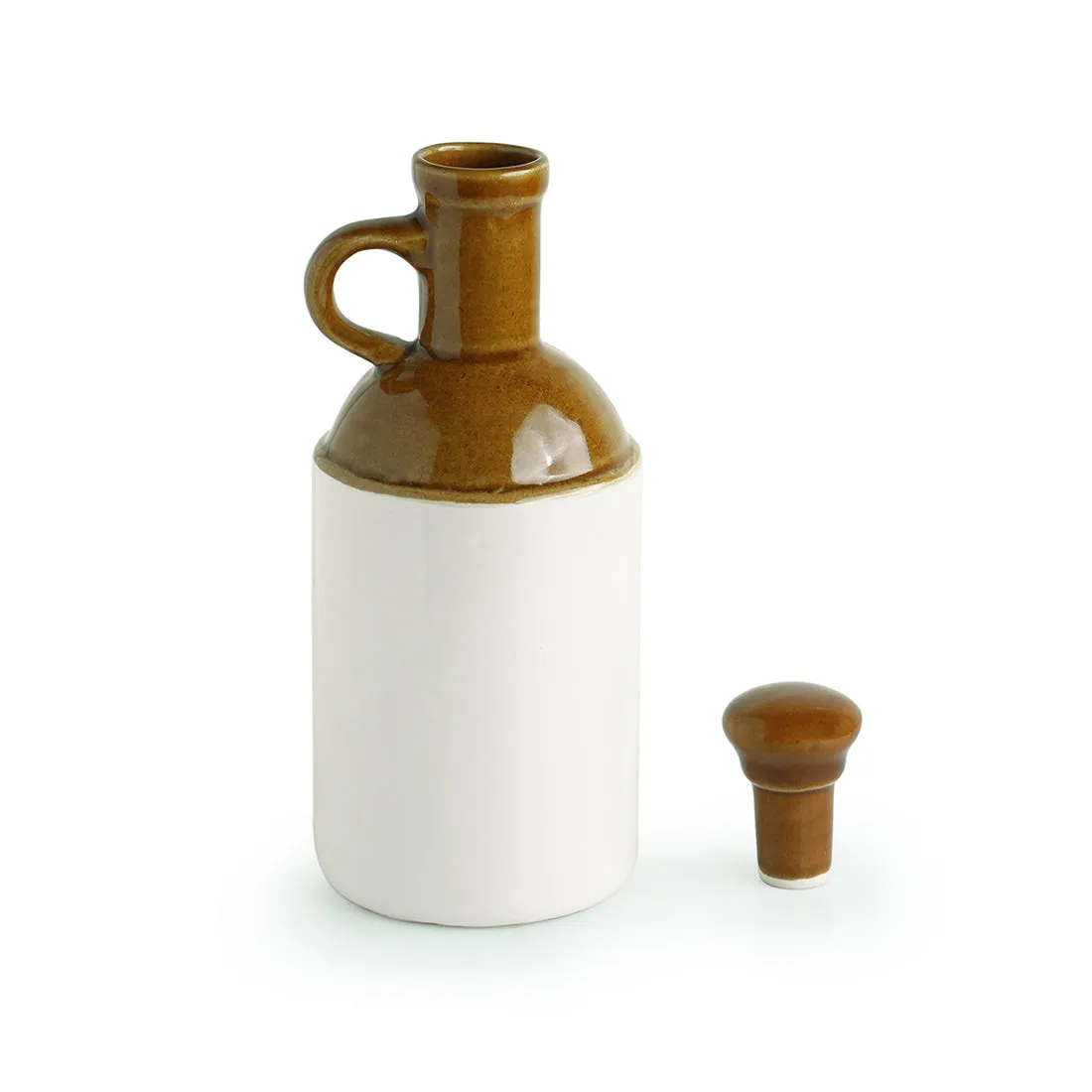 The 'Old Fashioned' Hand Glazed Studio Pottery Ceramic Oil Bottle (1000 ML)