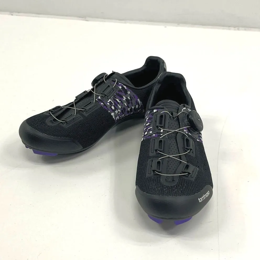 Tommaso Pista Aria Elite Black & Purple Cycling Shoe Women's Size 8