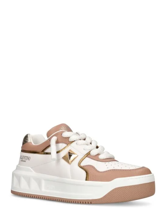 Valentino Garavani   50mm One Stud leather sneakers 