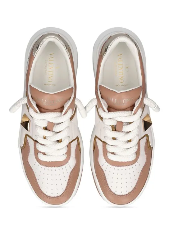 Valentino Garavani   50mm One Stud leather sneakers 