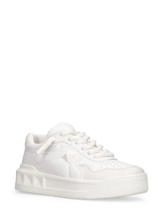 Valentino Garavani   XL One Stud leather sneakers 