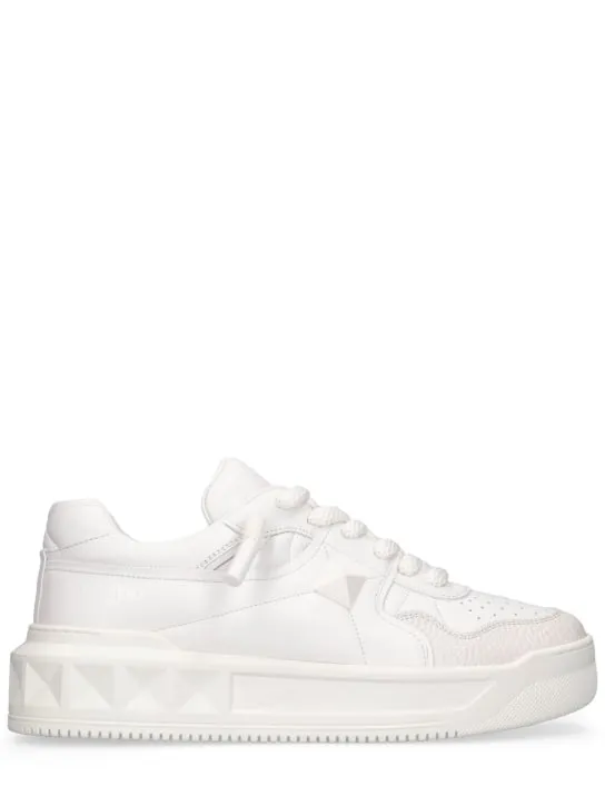 Valentino Garavani   XL One Stud leather sneakers 