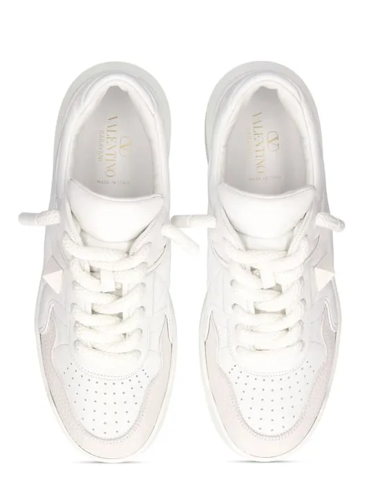 Valentino Garavani   XL One Stud leather sneakers 