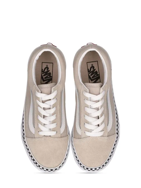 Vans   Old Skool V leather lace-up sneakers 