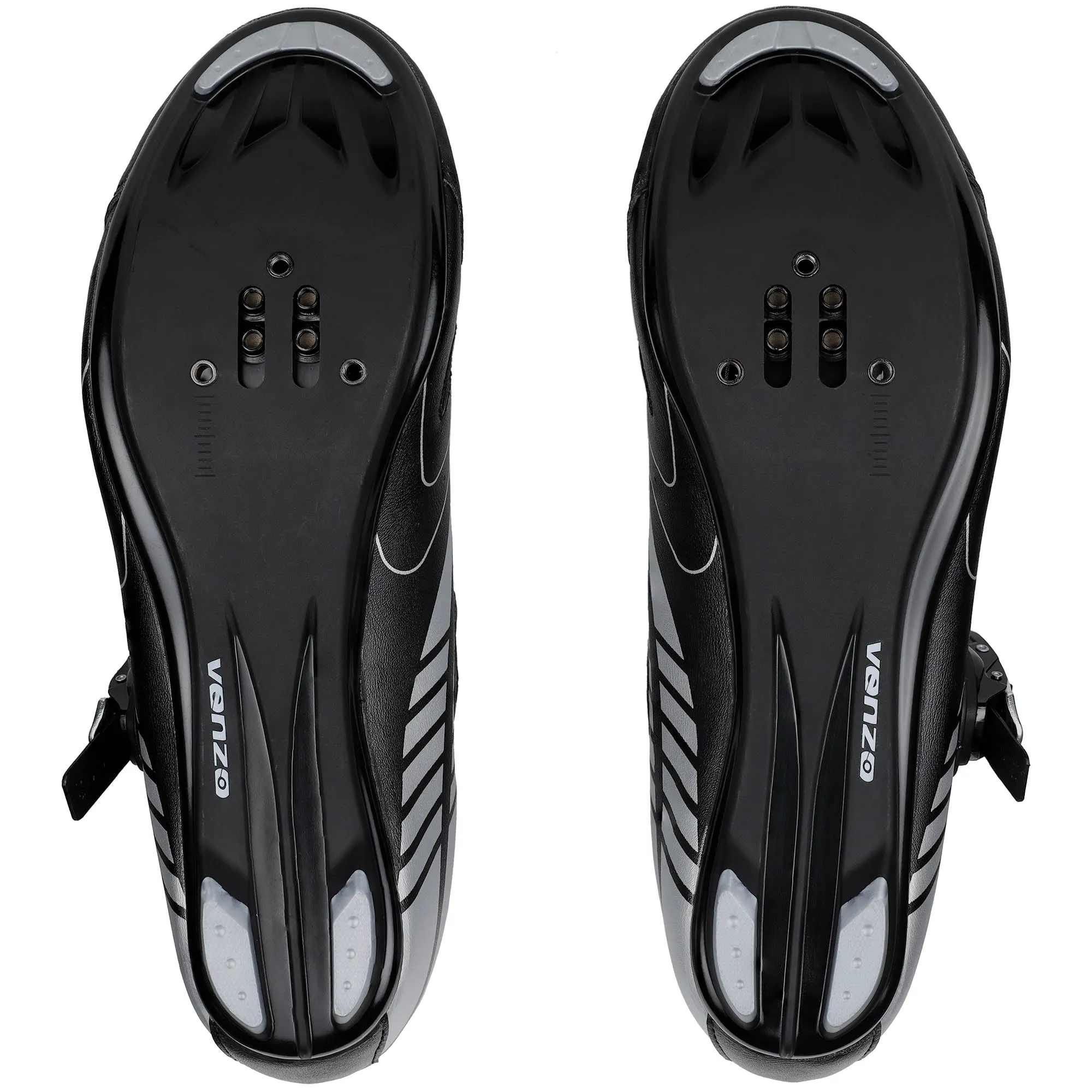 Venzo RX Bicycle Unisex Men's or Women's Road Cycling Riding Shoes - Compatible with Peloton for Shimano SPD & Look ARC Delta - Perfect for Indoor Indoor Road Racing Bikes Black 45