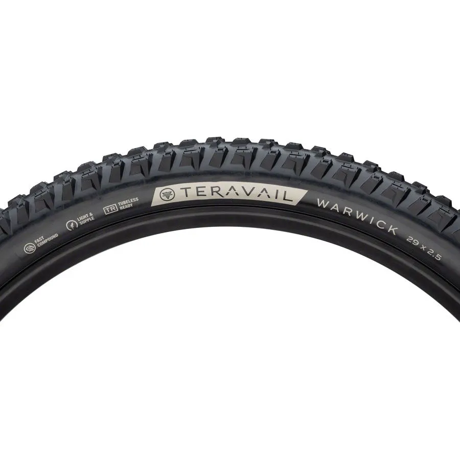 Warwick Mountain Bike Tire - 29 x 2.5, Tubeless, Black, Durable, Grip Compound