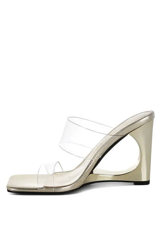 Wedge Heel Clear Sandals