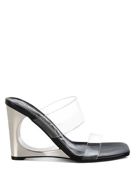 Wedge Heel Clear Sandals