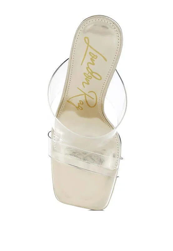 Wedge Heel Clear Sandals