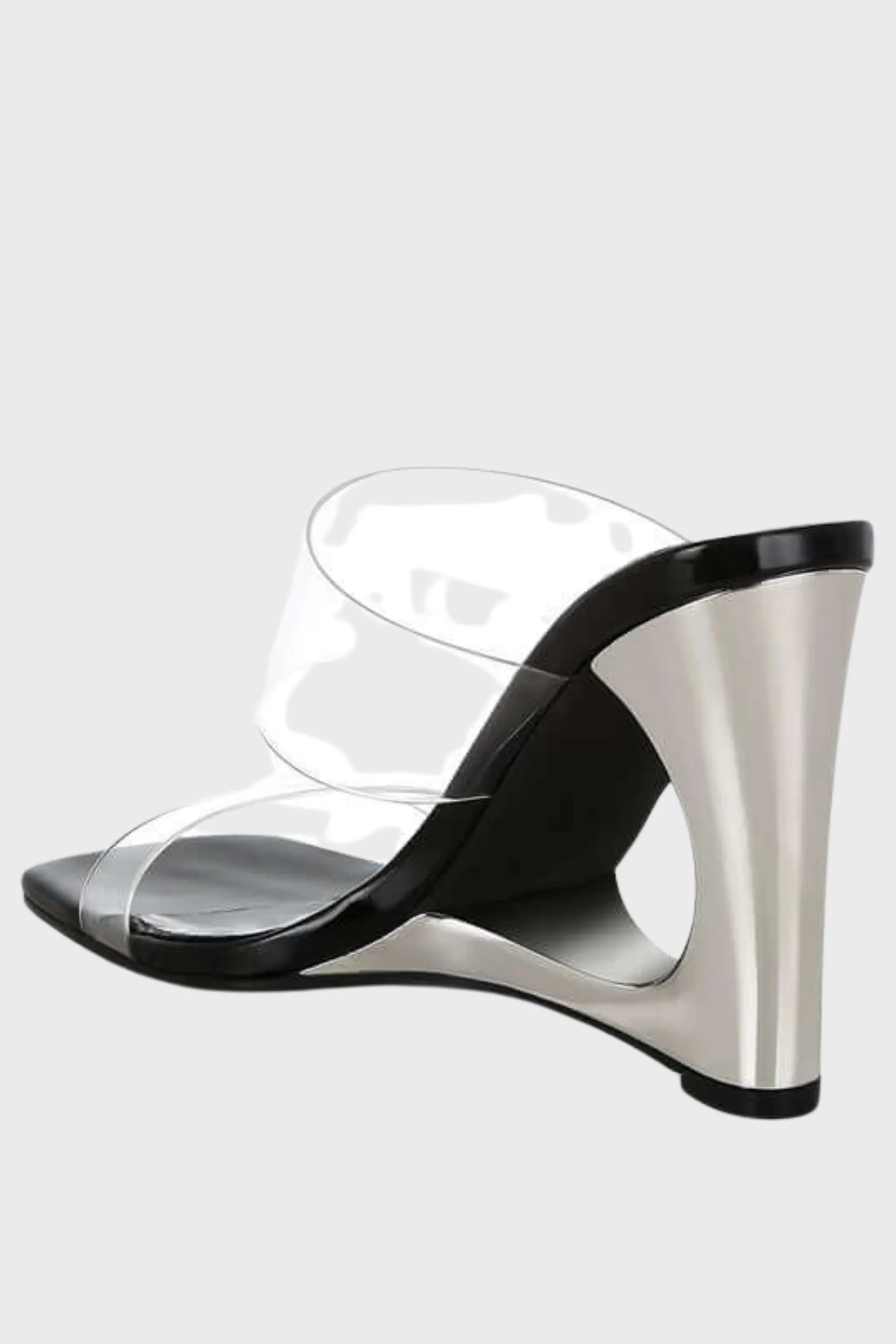 Wedge Heel Clear Sandals