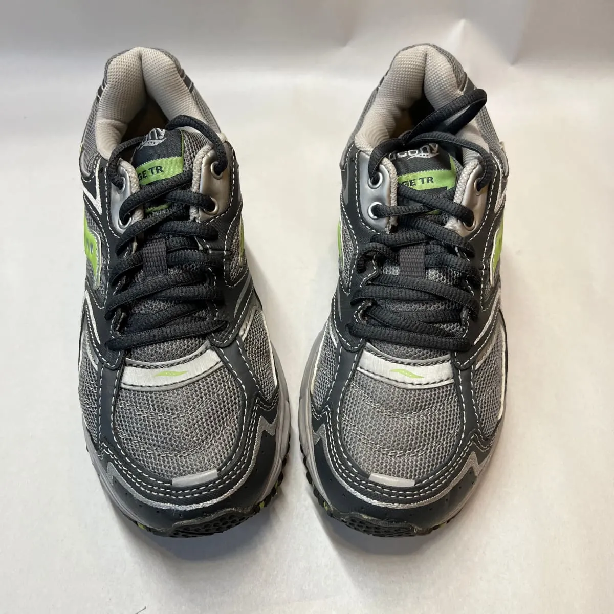 Women's Saucony •Ridge TR-Original• Trail Running Shoe - Gray/Green- Size 6.5M Preowned