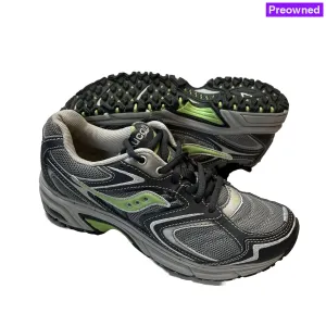 Women's Saucony •Ridge TR-Original• Trail Running Shoe - Gray/Green- Size 7M Preowned